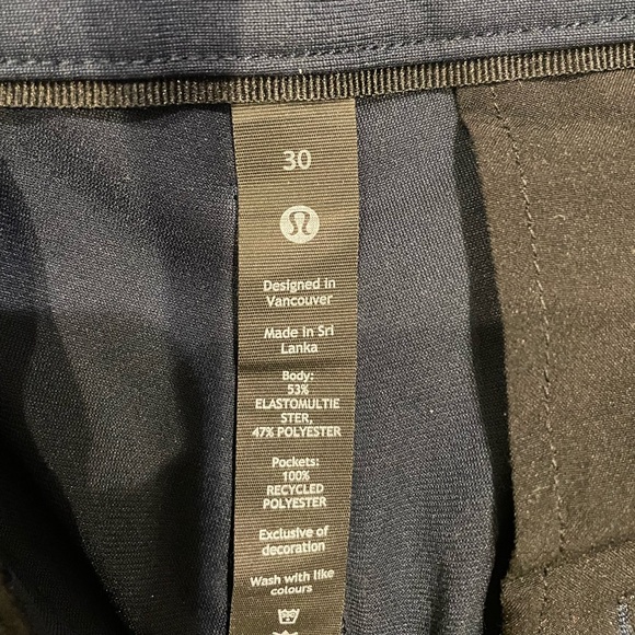 Men's Lululemon Commission Slim Fit Pant 30” Warpstreme True Navy Pants - Picture 5 of 5